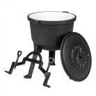 Öntöttvas edény lábakkal 15 literes zománcozott