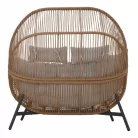 HOLAND rattan dupla kosárfotel bézs