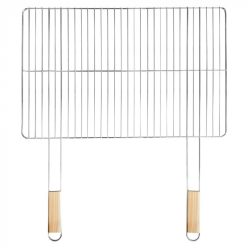 Szögletes grillrács fa fogantyúval 69x60 cm