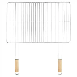 Szögletes grillrács fa fogantyúval 69x60 cm