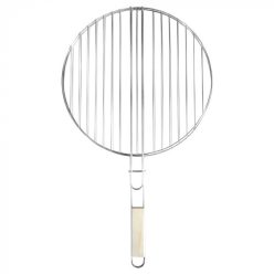 Kerek grillrács fa fogantyúval 40 cm