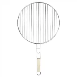 Kerek grillrács fa fogantyúval 40 cm