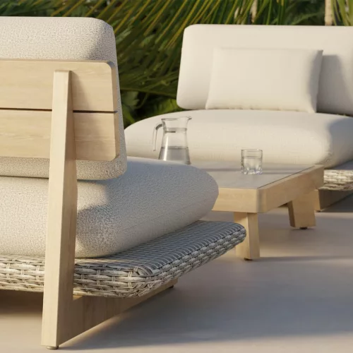 Tulum kerti bútor garnitúra, 6 darabos szett