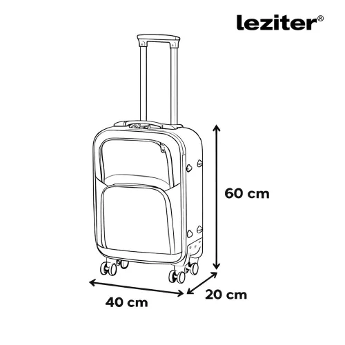 TraveLux light kabinbőrönd puha levehető kerékkel 55x40x20 cm