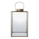 Mohali dekorációs lámpás, fém/üveg, antik réz színű