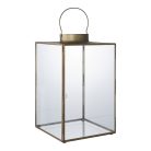 Mohali dekorációs lámpás, fém/üveg, antik réz színű