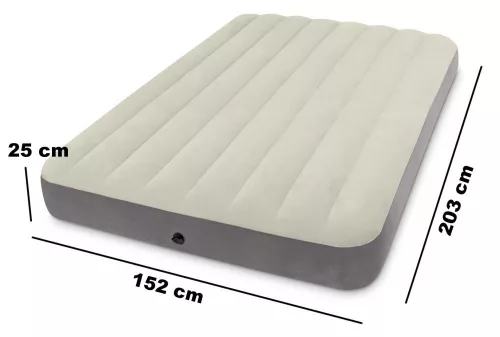 Intex 64103 felfújható velúr matrac, 203 × 152 cm
