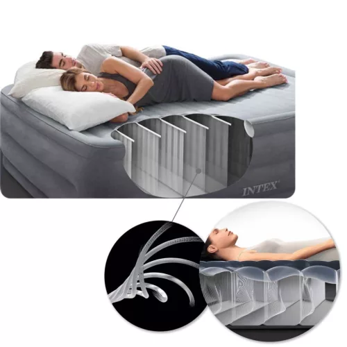 Intex 64103 felfújható velúr matrac, 203 × 152 cm