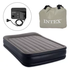   Intex 64136 kétszemélyes felfújható matrac beépített pumpával, 203 × 152 cm