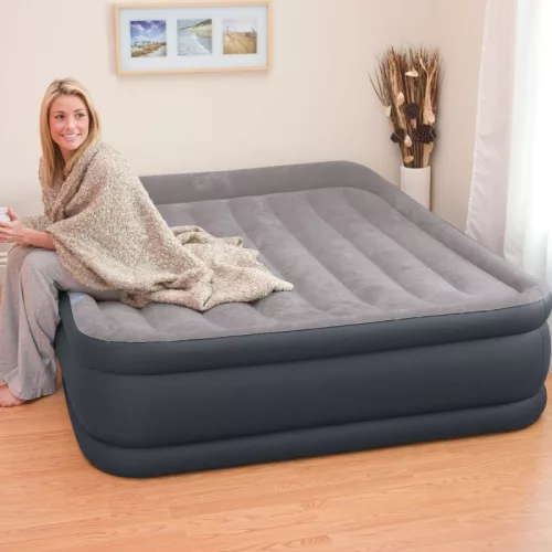 Intex 64136 kétszemélyes felfújható matrac beépített pumpával, 203 × 152 cm