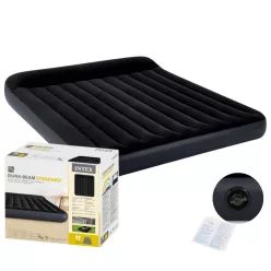   Intex 64144 nagyméretű kétszemélyes felfújható ágy fejtámlával, 203 × 183 × 25 cm