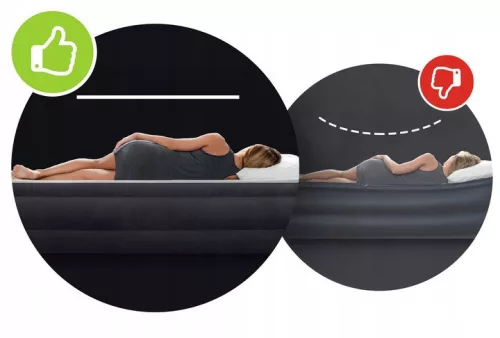 Intex 64150ND kétszemélyes felfújható velúr ágy pumpával, 203 × 152 cm