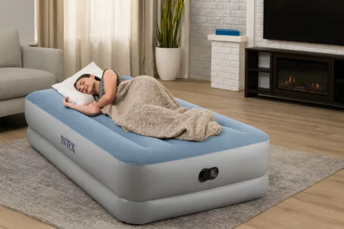 Intex 64157 egyszemélyes felfújható ágy beépített USB-s elektromos pumpával, 191 × 99 × 36 cm