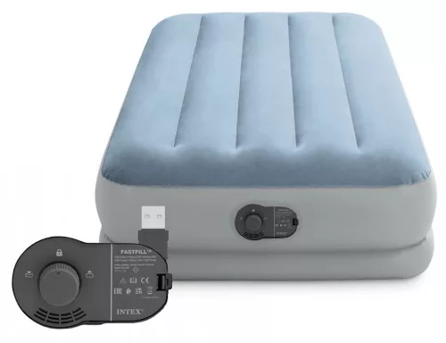 Intex 64157 egyszemélyes felfújható ágy beépített USB-s elektromos pumpával, 191 × 99 × 36 cm
