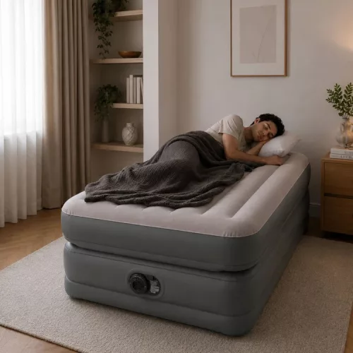 Intex 64162 egyszemélyes felfújható ágy beépített elektromos pumpával, 191 × 99 × 51 cm