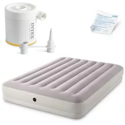   Intex 64179 kétszemélyes felfújható ágy elektromos pumpával, 203 × 152 × 30 cm