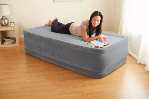 Intex 64412ND Deluxe egyszemélyes felfújható ágy beépített pumpával, 191 × 99 cm