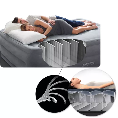 Intex 64414ND kétszemélyes felfújható ágy beépített pumpával, 203 × 152 cm