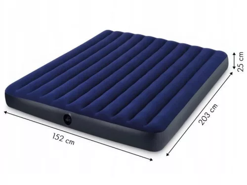 Intex 64765 kétszemélyes felfújható velúr matrac párnákkal, 203 × 152 cm