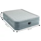 Intex 64824 kétszemélyes felfújható ágy beépített elektromos pumpával, 203 × 152 × 46 cm