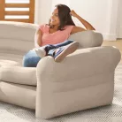 Intex 68575 felfújható négyszemélyes sarokkanapé 257 × 203 × 76 cm – bézs