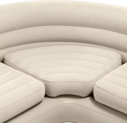 Intex 68575 felfújható négyszemélyes sarokkanapé 257 × 203 × 76 cm – bézs