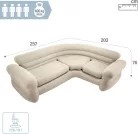 Intex 68575 felfújható négyszemélyes sarokkanapé 257 × 203 × 76 cm – bézs