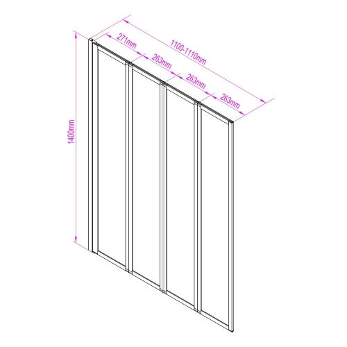 Tribeca 110x140 cm kádparaván