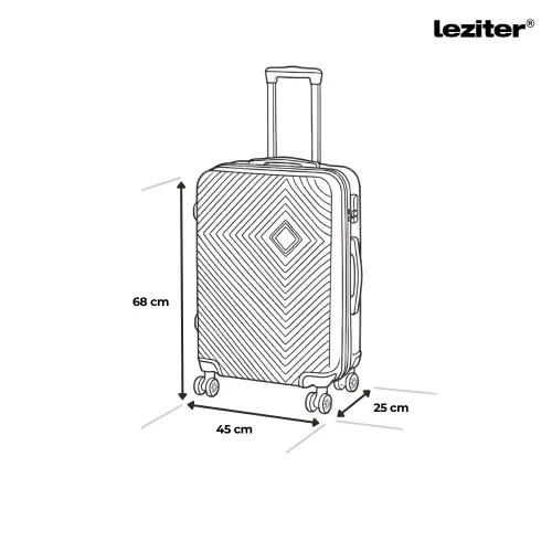 TraveLux Pro közepes bőrönd keményfedeles 68x45x25 cm