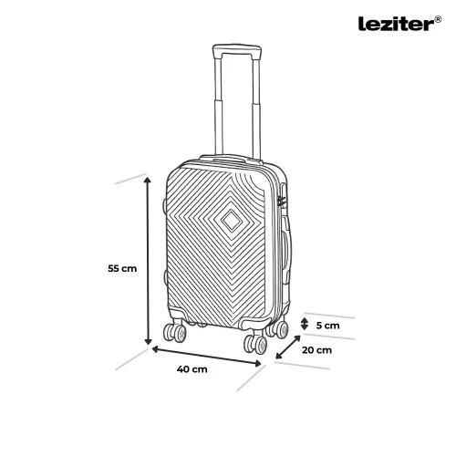 TraveLux Pro kabinbőrönd keményfedeles levehető kerékkel 50x40x20 cm