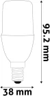 Avide LED Bright Stick izzó T37 7W E14 WW 3000K