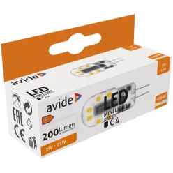 Avide LED 2W G4 Neutral White 4000K Horizontal