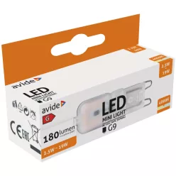 Avide LED 2.5W G9 NW 4000K horizontal
