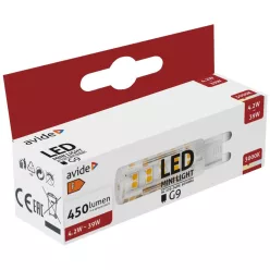 Avide LED 4.2W G9 warm white 3000K horizontal