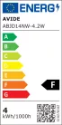 Avide LED 4.2W JD E14 neutral white 4000K
