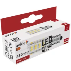 Avide LED 4.2W JD E14 WW 3000K horizontal