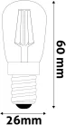 Avide LED Filament T26 2W E14 NW 4000K