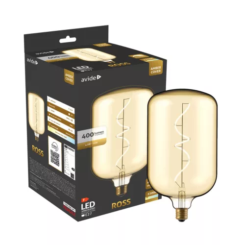 Avide LED Jumbo Filament Ross Amber 4.5W E27 2200K Fényerőszabályzós