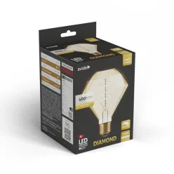   Avide LED Jumbo Filament Diamond Amber 4.9W E27 2200K Dimmable