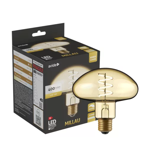 Avide LED Jumbo Filament Millau Amber 4.9W E27 2200K Fényerőszabályzós
