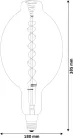 Avide LED Jumbo Filament Ponte 180x385mm Amber 8W E27 2400K Fényerőszabályzós