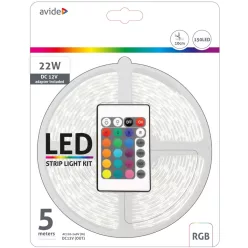 Avide LED Strip Blister 12V 7.2W SMD5050 30LED RGB IP65 5m