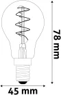 Avide LED Soft Filament Mini Globe 3W E14 EW 2700K