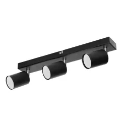 Adviti spot lamp, ceiling, black, 3x GU10