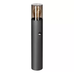  Adviti salvia outdoor standing lamp metal IP54 grey E27 50cm with motion sensor