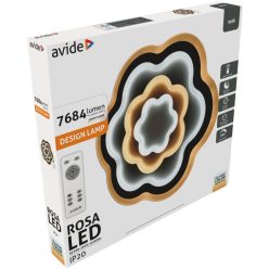   Avide Design Deckenleuchte Rosa 90W (45+45) mit RF‑Fernbedienung