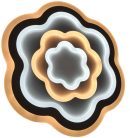 Avide Design Deckenleuchte Rosa 90W (45+45) mit RF‑Fernbedienung