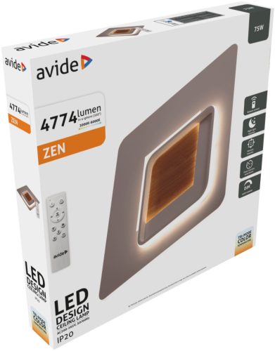 Avide Design Deckenleuchte Zen 75W mit RF-Fernbedienung