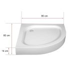 Klonberg 80x80 Íves akríl zuhanytálca 80x80 cm