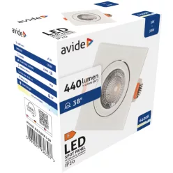 Avide LED Panel Recessed 38° Square 5W CW 6400K